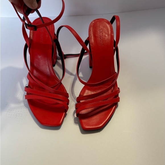 Vic Matie Red Strappy Heels - Picture 1 of 7